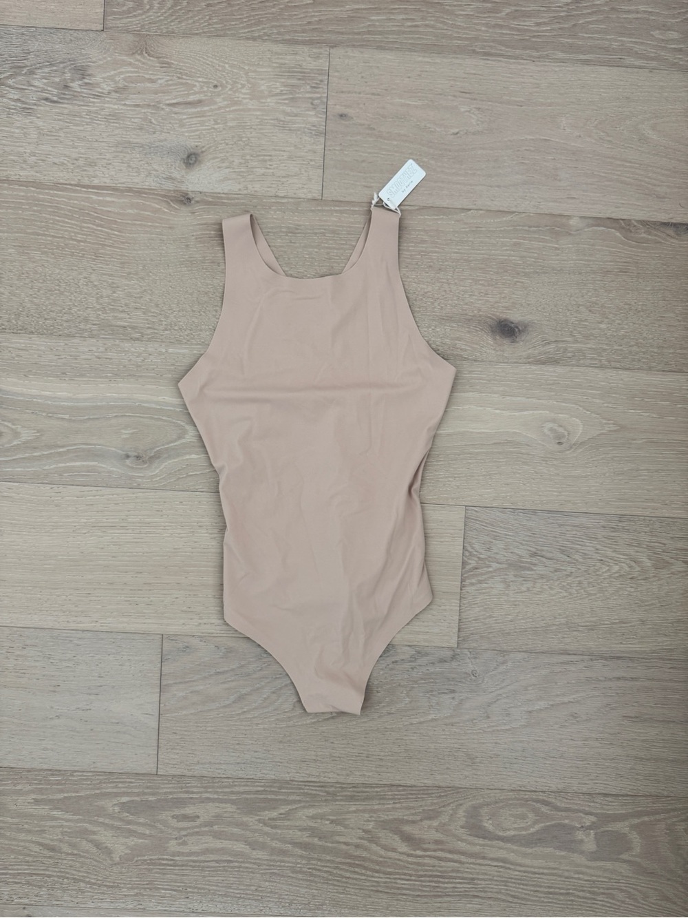 Aerie Women’s One Piece Bodysuit Beige Solid Size M Mild Compression Wireless
